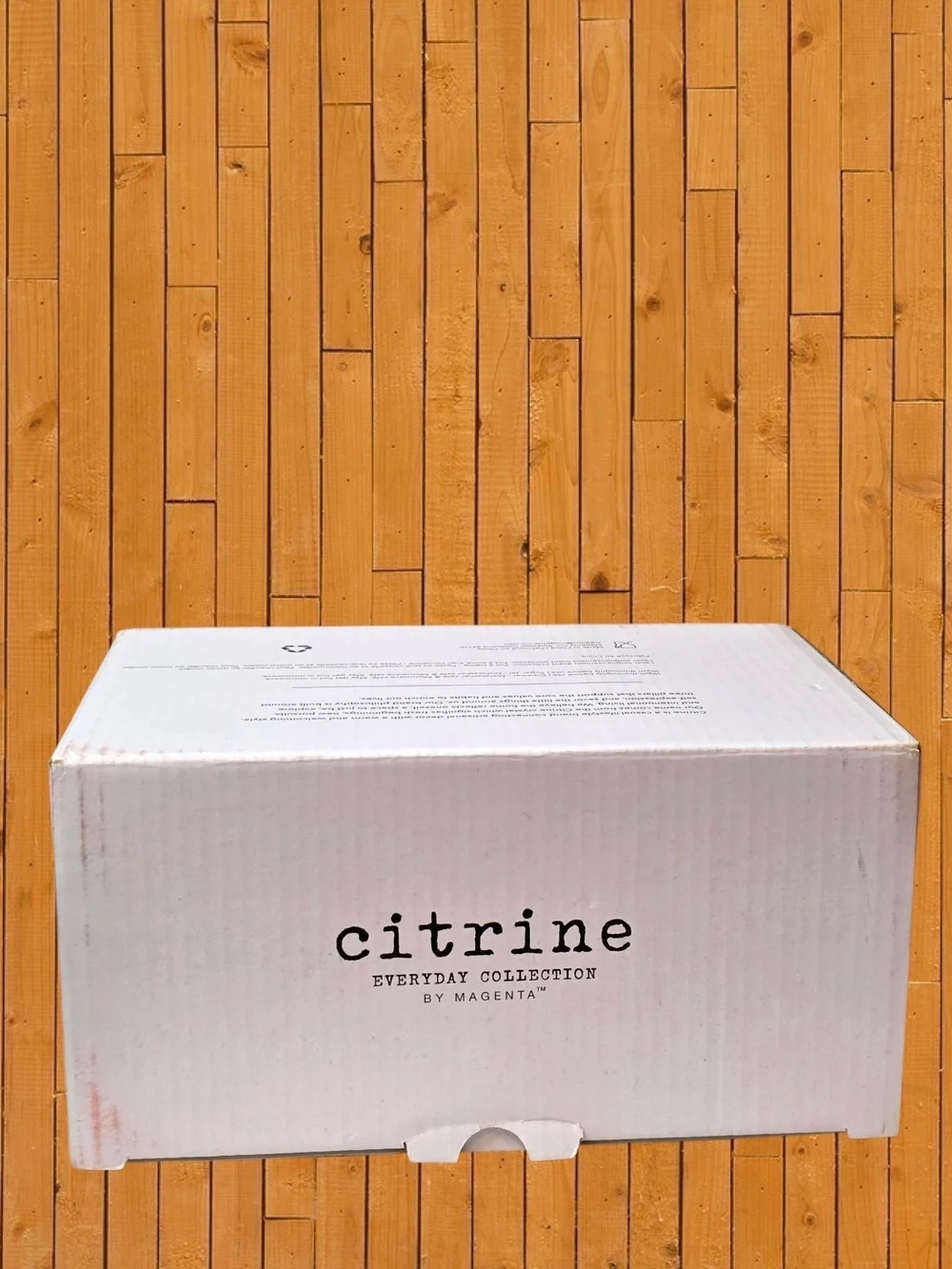 Citrine by Magenta Ribbed Ceramic Creamer & Sugar Jar Set NIB Neutral Kitchen
